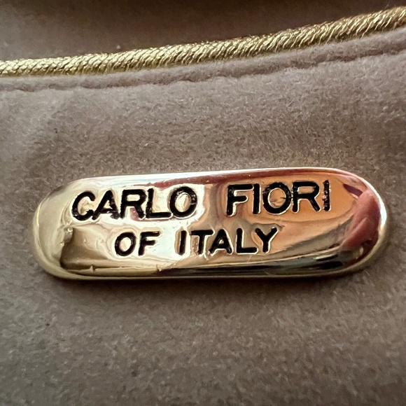 Vintage Carlo Fiori Italy Snakeskin Patchwork Leather Crossbody Bag Chunky Beads - Picture 10 of 10